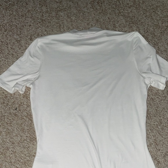 Pink Lily What’s Happening Ivory Mock Neck Short Sleeve Bodysuit NWOT - Picture 10 of 10